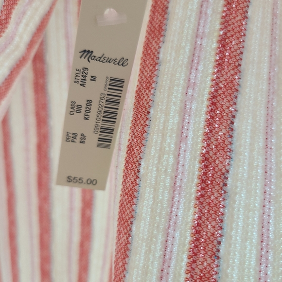Madewell|NWT Boucle Striped Cross Back Tank Top - Picture 6 of 8